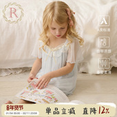 冰丝2025新款 RoseTree女童睡裙公主风夏季 薄款 女孩宝宝家居睡衣裙
