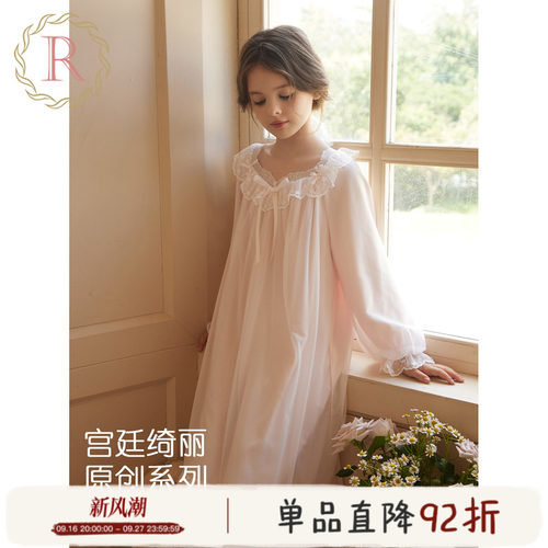 女童公主宫廷风网纱睡裙2025新款