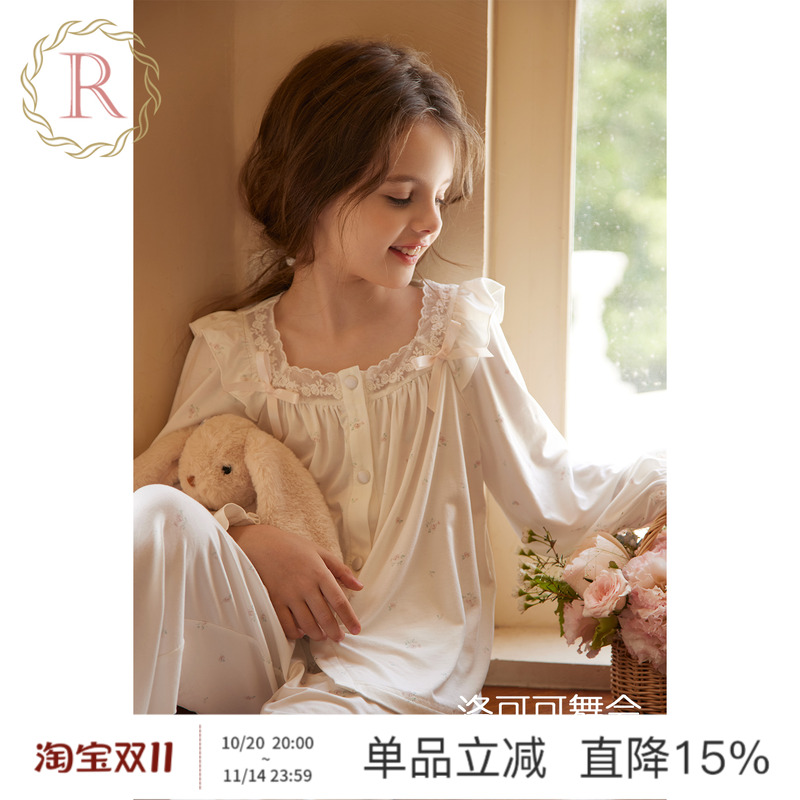 女童古典公主家居服春秋2025新款