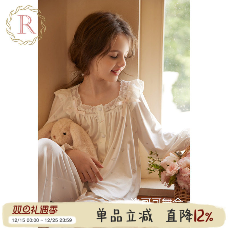 女童古典公主家居服春秋2025新款