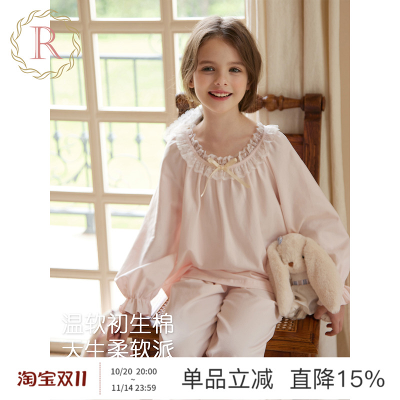 女童纯棉公主风家居服2025新款