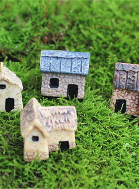 树脂小房子多肉植物中式风生态瓶