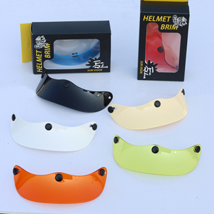 fireriders复古头盔帽檐全盔半盔四三盔三扣式通用防晒帽檐鸭舌帽