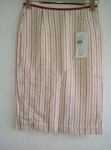 MY TENO 马天奴专柜正品 棉质精美雅致竖条纹半身裙