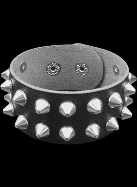 银色铆钉柔软朋克风饰品手链手环