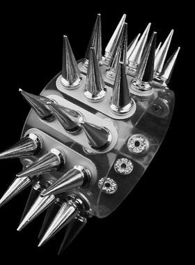 霸气垫片云梯无色透明朋克风手链