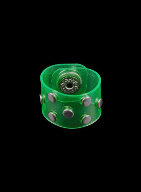 小钉星星翠绿半透明软塑料戒指朋