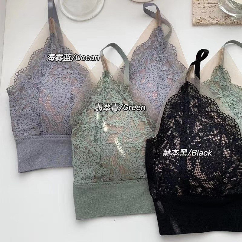 2021女款小知家小清新蕾丝聚拢背心可爱无钢圈小胸显大抹胸内衣薄