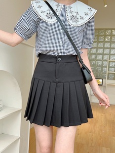 利索LiSuo春季韩版高腰显瘦a字短裙女百褶裙断码特价捡漏集合