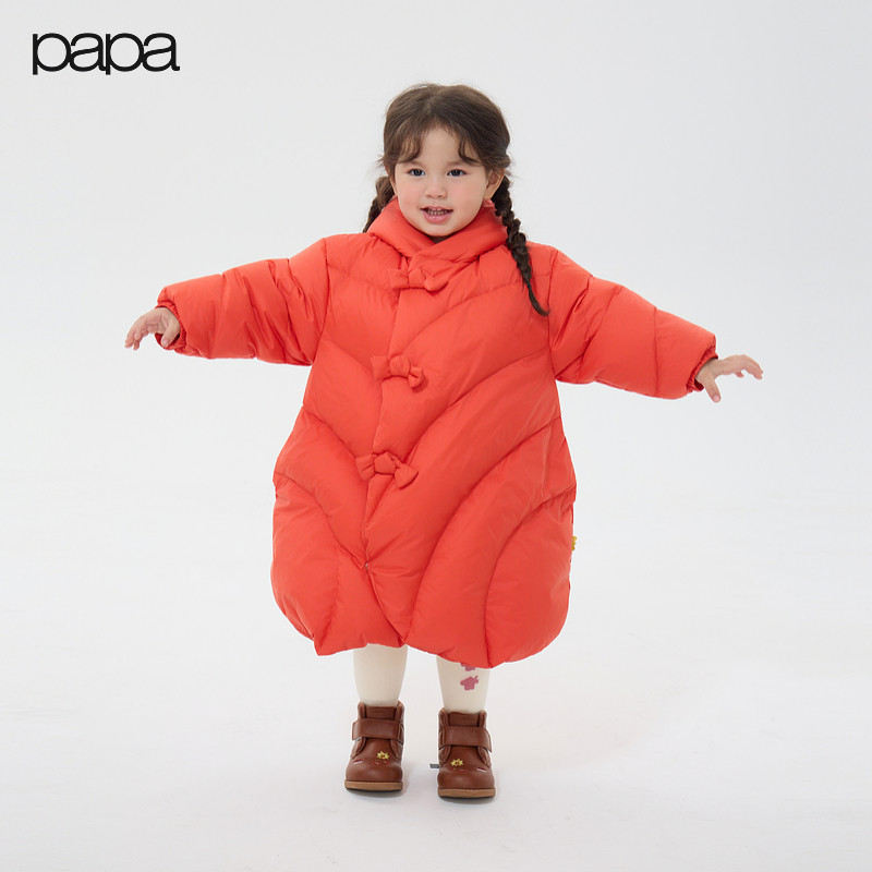 【商场同款】papa爬爬冬季儿童羽绒服新品女童加长保暖新中式防风,童装/婴儿装/亲子装,羽绒服,淘宝优惠券,粉丝福利购,淘宝优惠卷