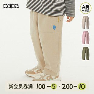 儿童裤 新品 papa爬爬春季 休闲百搭户外运动 子男女童休闲长裤