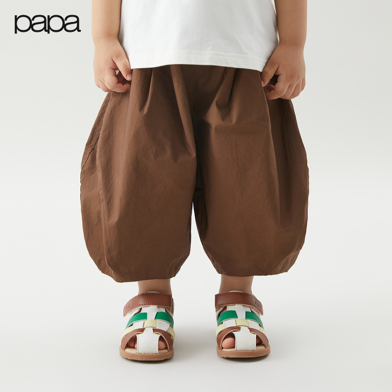 【商场同款】papa爬爬夏季儿童裤子男女童廓形七分气球裤休闲百搭,童装/婴儿装/亲子装,裤子,淘宝优惠券,粉丝福利购,淘宝优惠卷