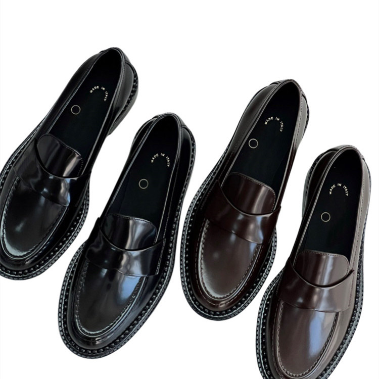 英伦风中性小皮鞋女小香风厚底乐福鞋一脚蹬懒人鞋通勤百搭女单鞋,女鞋,乐福鞋（豆豆鞋）,淘宝优惠券,粉丝福利购,淘宝优惠卷