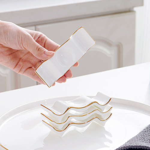 骨瓷家用创意三用筷子架勺子托