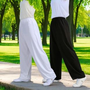 牛奶絲練功服褲 武術表演服 男女通用春夏秋季 清倉處理棉麻太極服褲