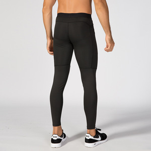 跑步训练裤速干口袋排紧身运动裤男士健身弹运动PRO高长裤 拉链汗