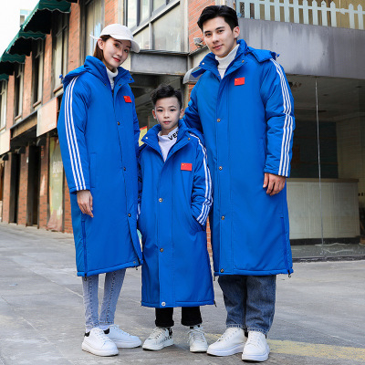 棉服男中长款过膝加厚棉袄衣外套冬季袄体院体育生冬训军棉大衣