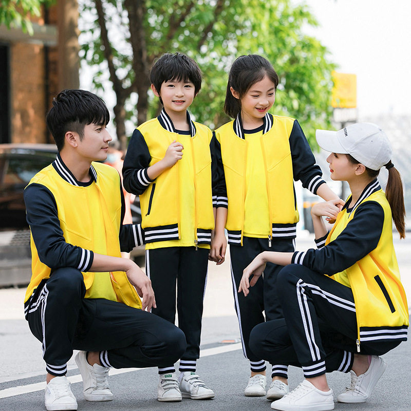 中学生校服套装学院风高中生初中春秋亲子运动会棒球服长裤班校服