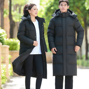 中国队白鸭绒运动羽绒服冬训过膝大衣体育生训练服运动羽绒衣长款