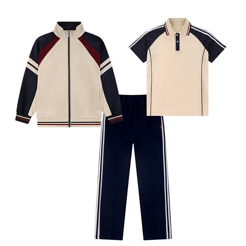 一件定制中小学生校服套装初高中生运动会短袖班服团体服学院风