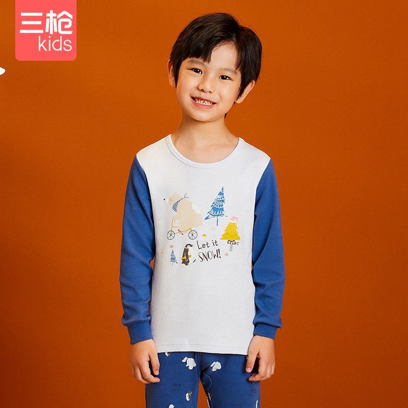 三枪儿童睡衣男童内衣套装秋衣套装全棉保暖衣家居服棉毛衫童装,童装/婴儿装/亲子装,内衣套装,淘宝优惠券,粉丝福利购,淘宝优惠卷