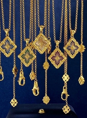 法式母贝四叶草吊坠项链女秋冬轻奢小众高级感2025新款爆款锁骨链