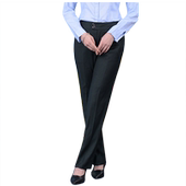 农行裤 银行直筒女西裤 子工作服长裤 2023新款 职业装 修身 条纹西服裤