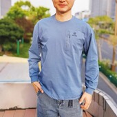 阿珂姆速干防晒长袖 T恤男户外宽松落肩运动吸湿排汗索罗娜棉质