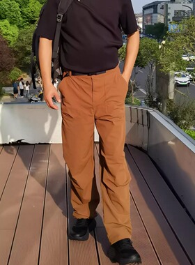 阿珂姆伞兵裤户外登山工装裤男宽松冲锋防风裤防水女休闲裤直筒