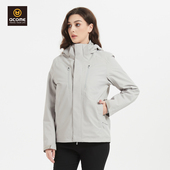 新款 女冲锋衣两件套防风防雨户外徒步登山服夹棉内胆秋冬保暖外套