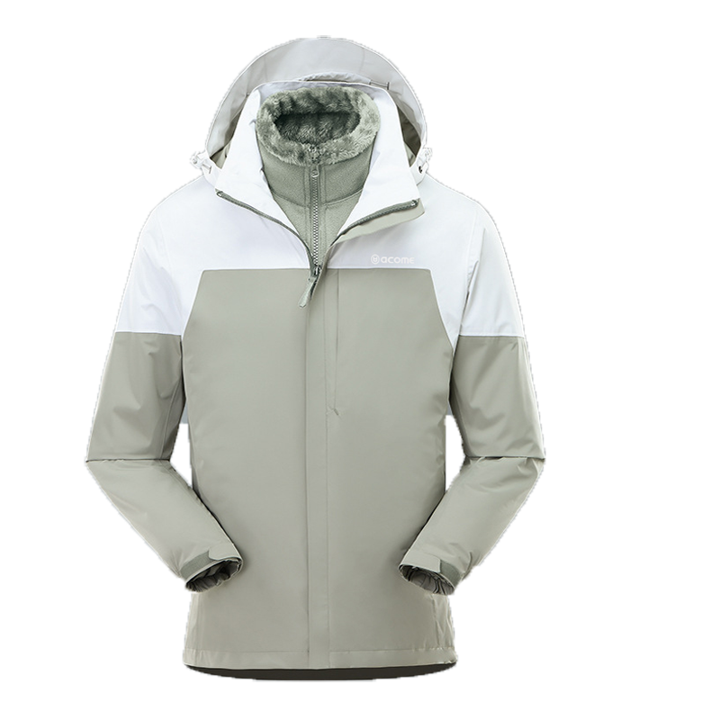 阿珂姆冲锋衣男女同款三合一抓绒内胆防风防雨两件套登山防水外套