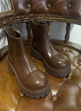 秋冬切尔西胎牛皮百搭短靴S28A01686