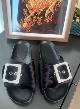 方扣一字带休闲百搭露趾女拖S29C293337