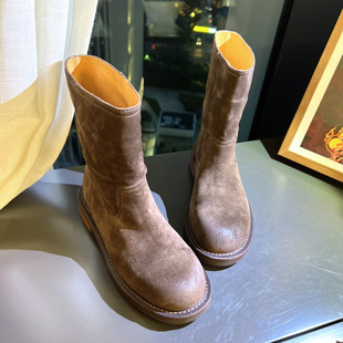 秋冬新款 短靴牛反绒平底女靴S29A721729