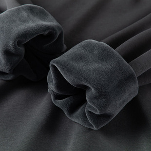 暗夜灰600g重磅冬季银狐绒圆领卫衣灰色宽松不倒绒复古百搭上衣男