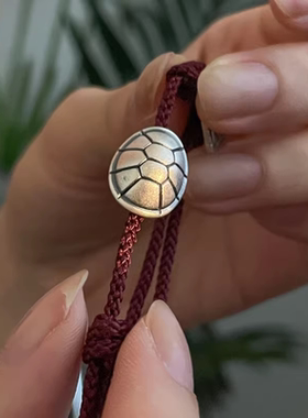 新款新中式富甲天下龟甲手链女新款暴富有钱红绳手绳手饰品女礼物