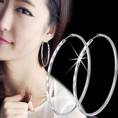 流行耳环 夸张大圈圈 明星款 菱形个性 女生日礼物饰品 韩国时尚 韩版
