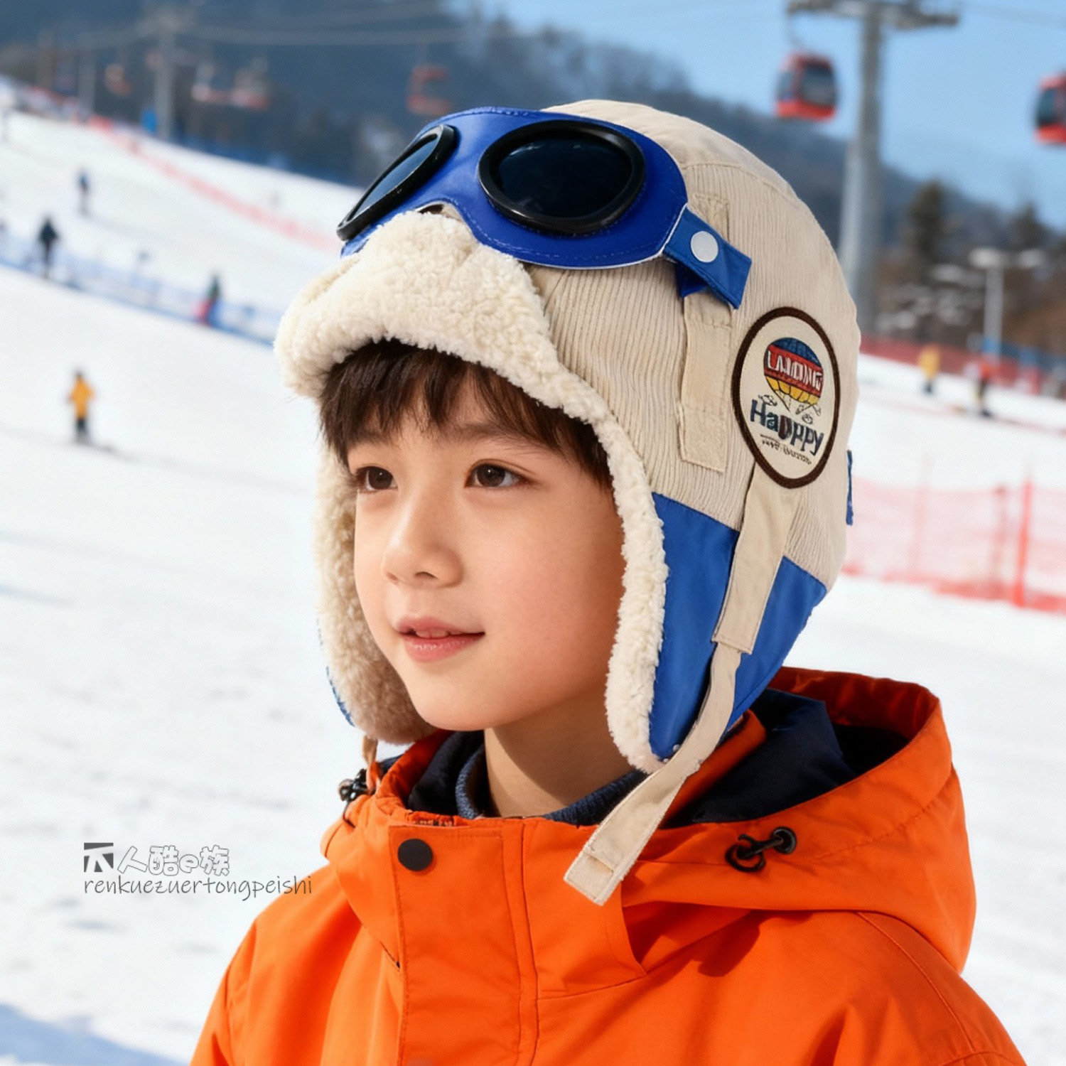 儿童冬天雷锋帽加绒保暖