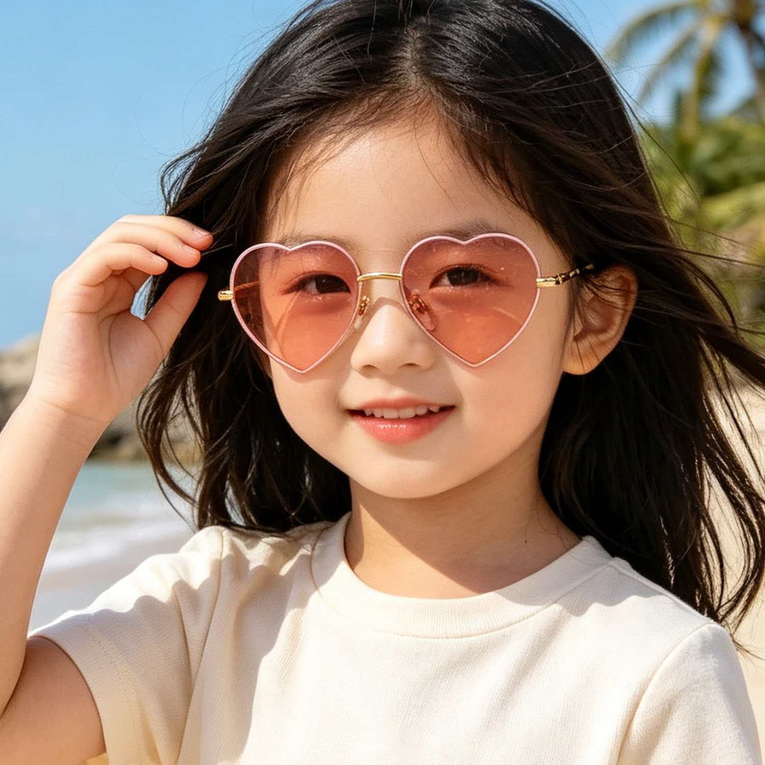 韩版新款儿童太阳镜时尚休闲可爱潮墨镜防晒防紫外线宝宝遮阳眼镜