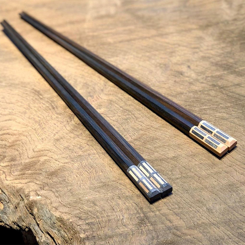 日本Marunao高端日式手工筷子黑檀庭院御影格子雅致耐用特上系列
