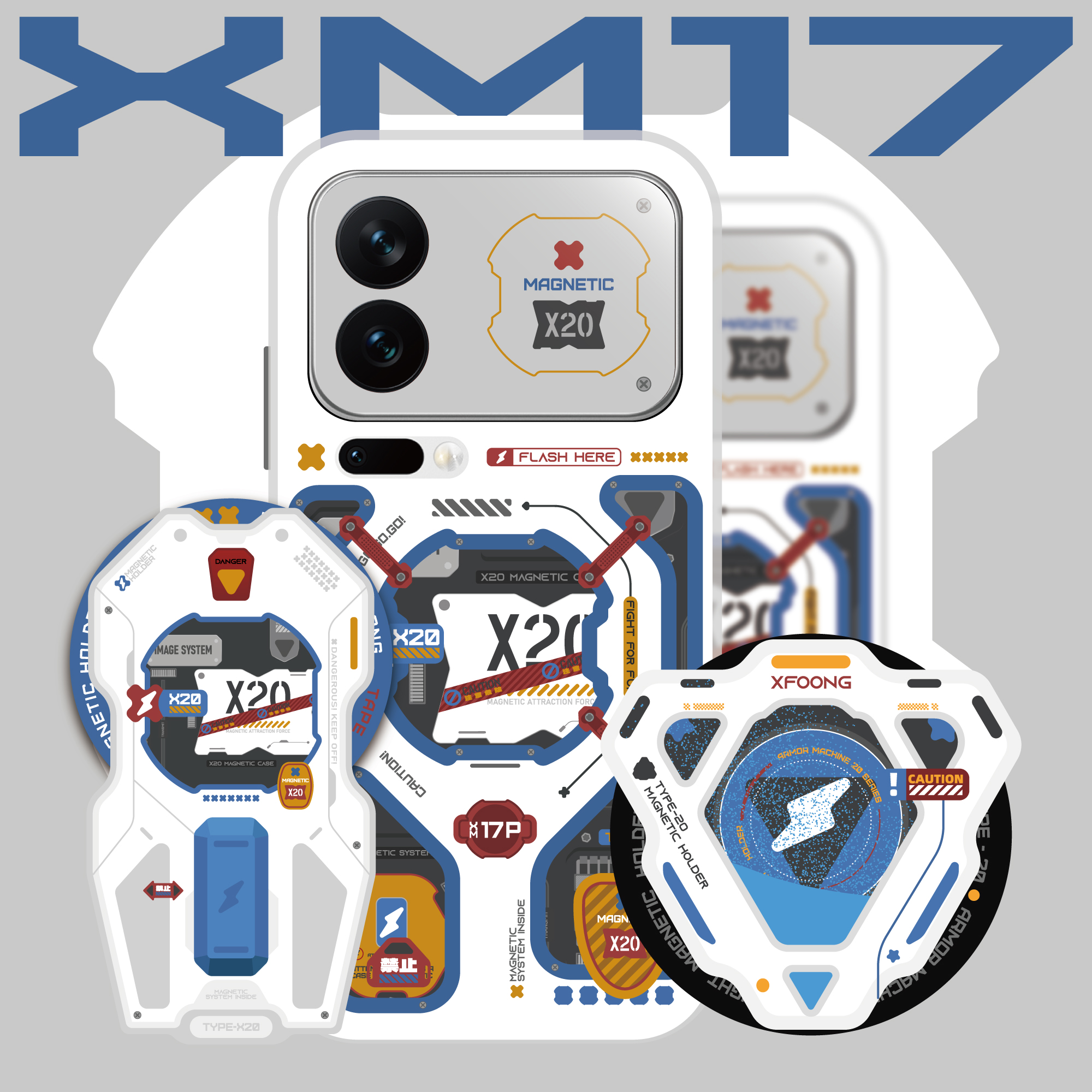 XFOONG原创|设计师品牌 X20元祖 小米17 pro 17Promax 磁吸手机壳保护软壳 TPU保护套双层imd图案