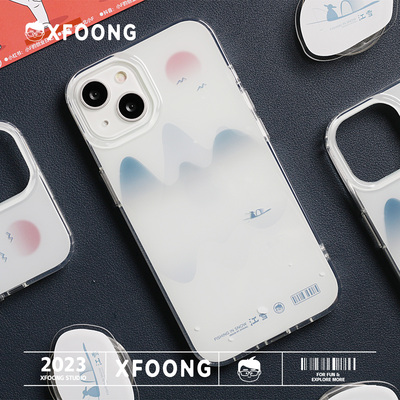 XFOONG原创|设计师品牌 江雪 适用于苹果14promax 13pro 软壳TPU 双面imd工艺