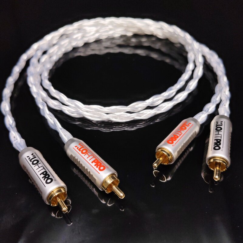 原装英国进口发烧CD机音频线单晶铜镀银双RCA胆机功放信号线