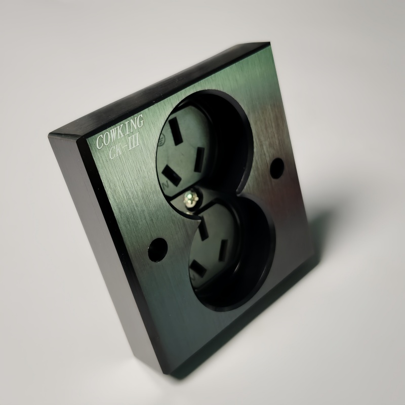 国标纯铜美式20mm面板HIFI插座