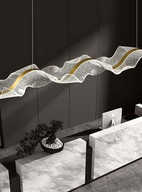 艺术创意茶室吊灯个性前台新中式禅意轻奢餐厅吊灯吧台flos岛台灯