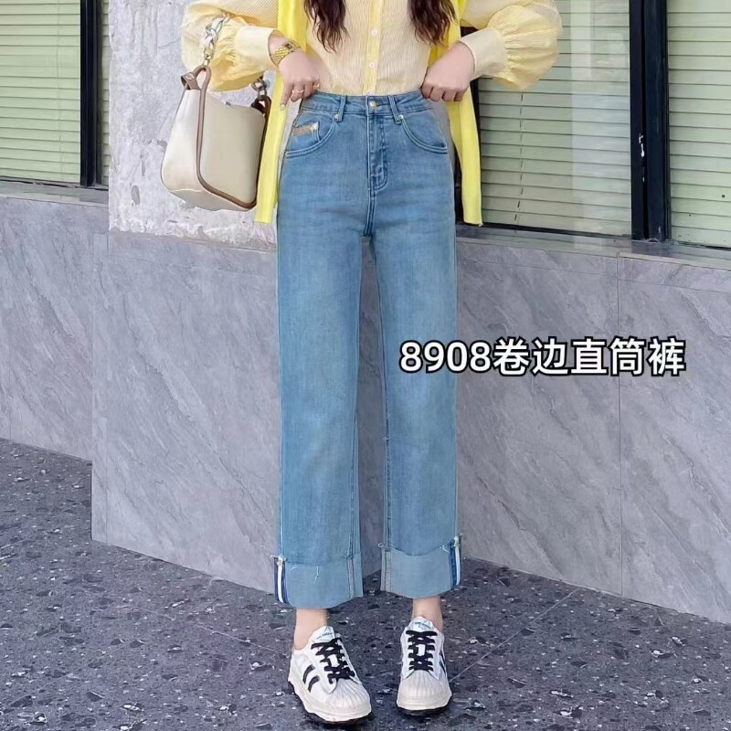 烟管九分春款牛仔仙飘飘8908