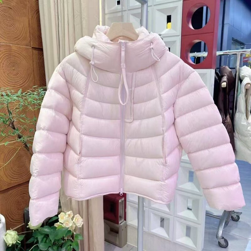 秋季女加厚保暖防风连帽羽绒服