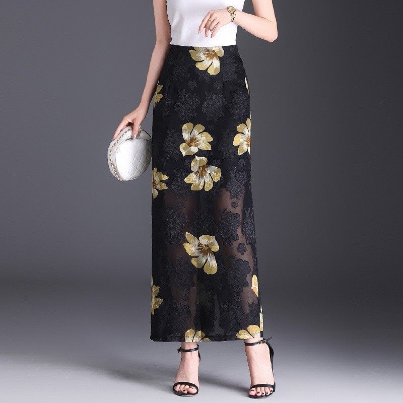 印花包臀裙半身裙女夏季2025新款