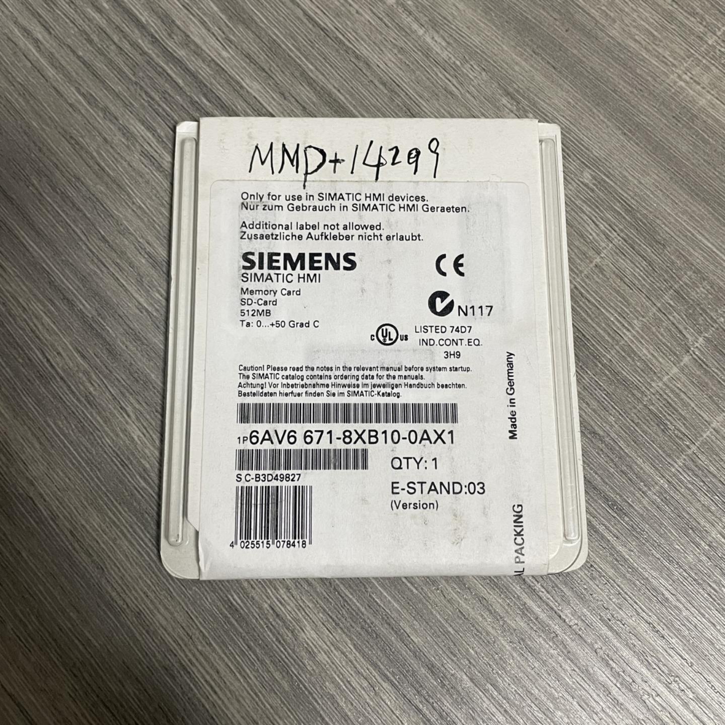 全新原装触摸屏MC512MB内存储卡6AV6 671-8XB10-0AX1