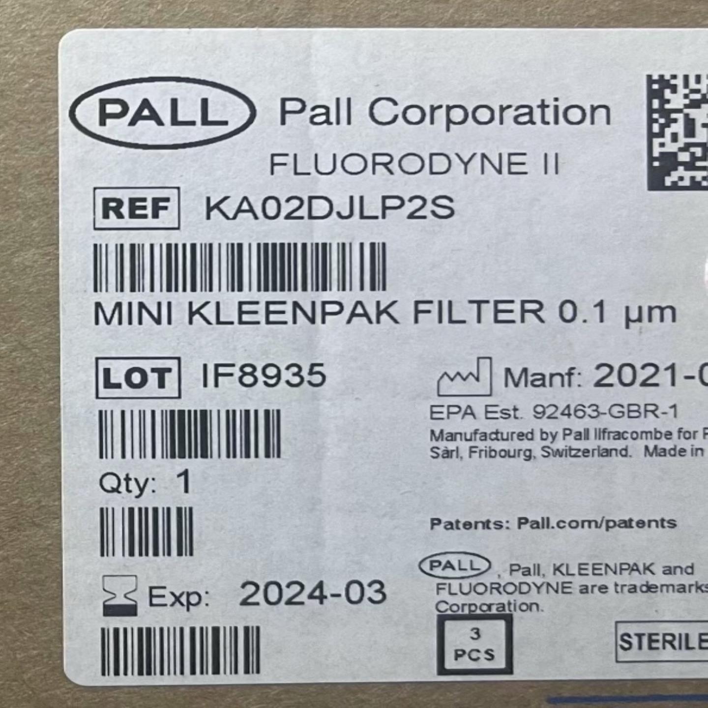 全新 颇尔pall 01um 过滤器 型号KA02DJLP2S  现货